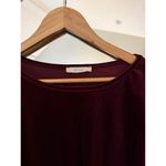 RJ 220 Y2K Long Sleeve Velvet Ruby Blouse Top Shirt Sz Large Babydoll Style Red Photo 3