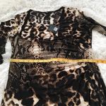 MILANO snake skin print pattern long sleeve Sheath dress brown/black size Large Photo 6
