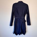 Philippe Perisse Navy Blue Wool Blend Trench Style Romper Womens M Belted Preppy Size M Photo 8