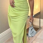 House Of CB  XS D-DD‎ Adrienne Lime Green Strapless Dress gown neon NWOT Photo 0
