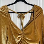 New‎ Mink Pink Women's Golden Bodycon Velvet Touch Ruched Dress Large Photo 6