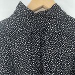 Sanctuary Dress Size 10 On The Town Polka Dot Dots Print B&W Mini Mock Neck Photo 3