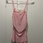 Marineblu Vintage  Pink Mermaid Lace Top Unsymmetrical Frilly Photo 3