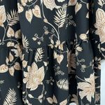 Sanctuary  Sz S Flora Babydoll Dress Short V-Neck Long Sleeve Black Floral Tiered Photo 3