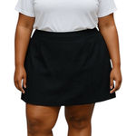 Vintage Women's Faux Suede Classic Pencil Work Skirt Black Size 20W Plus Photo 0