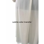 Vintage 70's Miss Ashlee 8 / M Collared Lace Midi Dress Pintuck Pleating Women Gray Photo 6