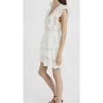Anthropologie NWT Love The Label Ecru Ruffle Tiered Eyelet Mini Dress Photo 1