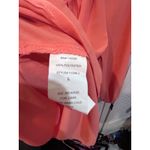 Ezra  Coral Peach Flowy Dolman Sleeve‎ V Neck Blouse Top Size L Photo 3