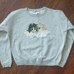 Fiorucci  Womens Gray Angels Graphic Athleisure Trendy Sweatshirt Size Small Photo 0