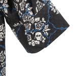 Zadig & Voltaire  Rine Print Silk Skeleton Button Floral Black Mini Dress M Photo 8