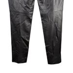 Dana Buchman  Genuine Leather Pants Black Side & Ankles Zipper 4 Straight Leg Photo 6