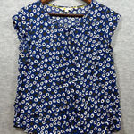 Boden Women's Floral Print Blouse US 8 Blue & White‎ Casual Summer Photo 0