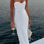 ZARA dress wedding midi bridal corset open back satin shower party coctail Photo 6