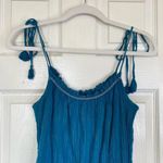 MISA Los Angeles  Rosella Tiered Mini Dress Turquoise Blue Size Small Metallic Photo 4