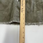 ZARA  Shacket Womens X Small Green‎ Corduroy Raw Hem Shirt Jacket Photo 7