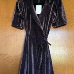 & Other Stories & Other Stories Metallic Blazer Wrap Mini Dress Purple Size 4 New Photo 1