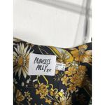 Princess Polly  Lucci Mini Dress Size US 4 Black Yellow Gold Sunflowers Chains Photo 2