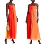 Milly Sunset Stripe Strapless Maxi Dress Coral Multi Size 2 US NWT Photo 15