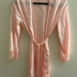 Elegant Pink Lace Trim Robe Photo 0