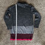 Gap turtleneck sweater gray pink snap neckline Photo 9