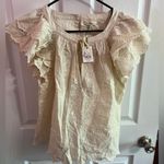 AE 77 Premium Cotton Boho Short Sleeve Blouse size M Size M Photo 0