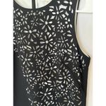Calvin Klein  Black Floral Laser Cut Sheath Dress 6 Petite Cocktail party wedding Photo 2