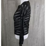Madonna leather long sleeve mesh cut out zip jacket by Belgin Francis s Black Photo 2