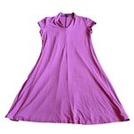 Eileen Fisher  Purple Shirt Dress Shift Fit Stretchy Monochrome Bold Size Medium Photo 0