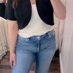 Nina Leonard Lennie for  black knit bolero shrug top size large Photo 0