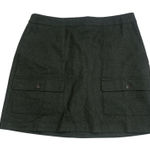 Madewell  Heather Expedition Olive Green Wool Blend A-Line Skirt Sz  12 nwt cargo Photo 0