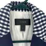 J.Crew Gingham blue white Blazer nautical preppy casual vacation office size 2 Photo 4