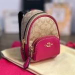Coach  Fuchsia and Beige Mini Backpack Bag Photo 3