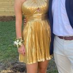 Gold Dress Size M Photo 0