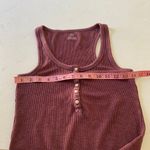 Aerie  Burgundy Ribbed Henley Tank Top Women’s Medium Racerback Photo 2