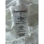 NWT Francesca's Textured White Rhinestone Sequin Bow Dress, Sz L (b31) Size L Photo 6