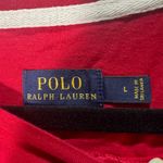 Ralph Lauren Polo Red Long Sleeve Logo Tee Shirt Womens Size L Photo 2