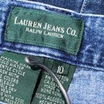 Lauren Jean co Vintage blue denim maxi midi skirt raw edge size 10 Photo 10