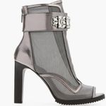 Karl Lagerfeld NEW PARIS Blayze Peep Toe Bootie (Women) 9.5M, SILVER Photo 2
