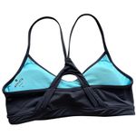 Athleta Large Navy Blue Sports Bra Swim Top Bikini Ruching Y-Back Swimsuit Photo 1