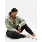 Athleta  XL Forever Fleece Crop Full Zip Hoodie Eucalyptus Photo 3