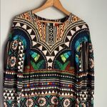 Farm Rio for Anthropologie Carlotta abstract patterned long-sleeve dress XS Photo 3