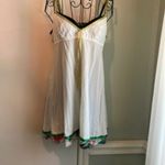Free People Vintage  white and green baby doll dress M Photo 1