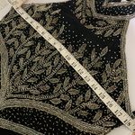 Scala Vintage Black and Gold Beaded Long Formal Dress Size XL Photo 11