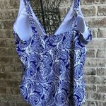 Swimsuits for All Blue White Paisley Swimsuit Size 12? See measurements … Photo 3