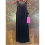 Betsey Johnson Velvet MIni Dress MOODY GOTH Y2K Whimsy Size 8 M NWT Wine Red Photo 2