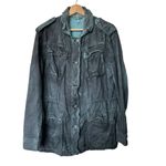 Free People  Double Cloth Jacket Military Drawstring distressed tie dyed Size S Photo 1