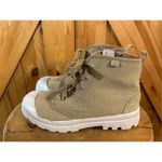 Tommy Bahama  Khaki Canvas Side Zip Day Boots Womens Size 7.5 Photo 2