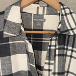 Falls Creek  flannel tunic popover XL soft cream gray long sleeve NEW Photo 1