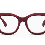 Peepers Center Stage Readers +2.00 in Cranberry Gently Used Reading Glasses Red Photo 0