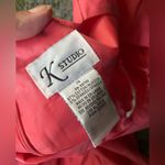 Vintage K Studios cotton coral sweetheart tie open sundress, size 14 Orange Photo 3